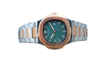 Patek Philippe Nautilus Green Dial Two Tone Stainless Steel Automatic Men’s Watch