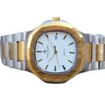 Patek Philippe Nautilus White Dial Two Tone Stainless Steel Quartz Men’s Watch