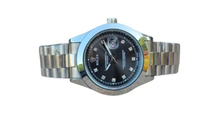 Rolex Datejust Black Dial Diamond Markers Stainless Steel Automatic Men’s Watch