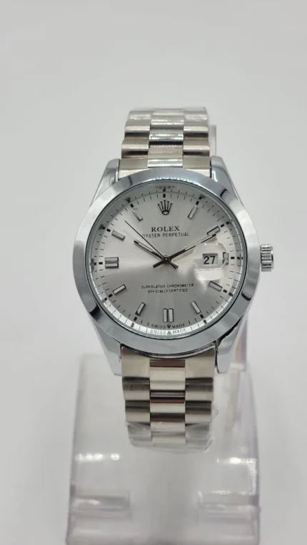Rolex Oyster Perpetual Silver Dial Stainless Steel Automatic Men’s Watch